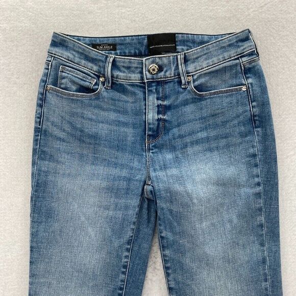 WHBM Everyday Soft Jeans‎ Women's Sz 2 Medium Wash Blue Stretch Denim Slim Ankle - Picture 2 of 13